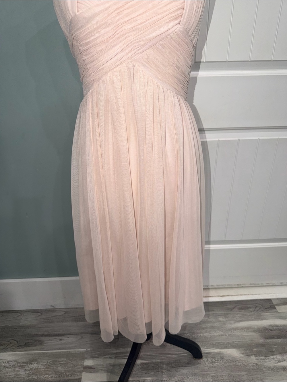 Calvin Klein ivory beige tulle halter neck fit and flare dress size 8 NWT - Picture 6 of 8